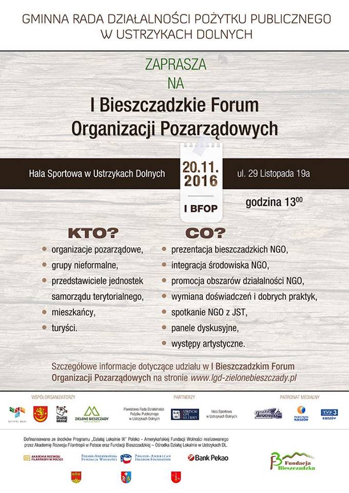 I Bieszczadzkie Forum Organizacji Pozarządowych